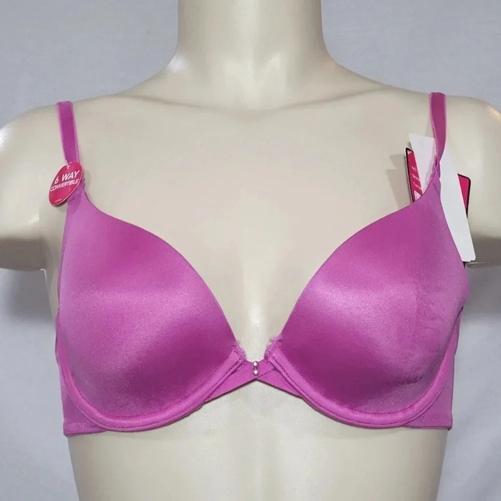 36B Lily Of France 2177100 Your Perfect T-Shirt Underwire Bra Orchid Pink‎ NWOT
